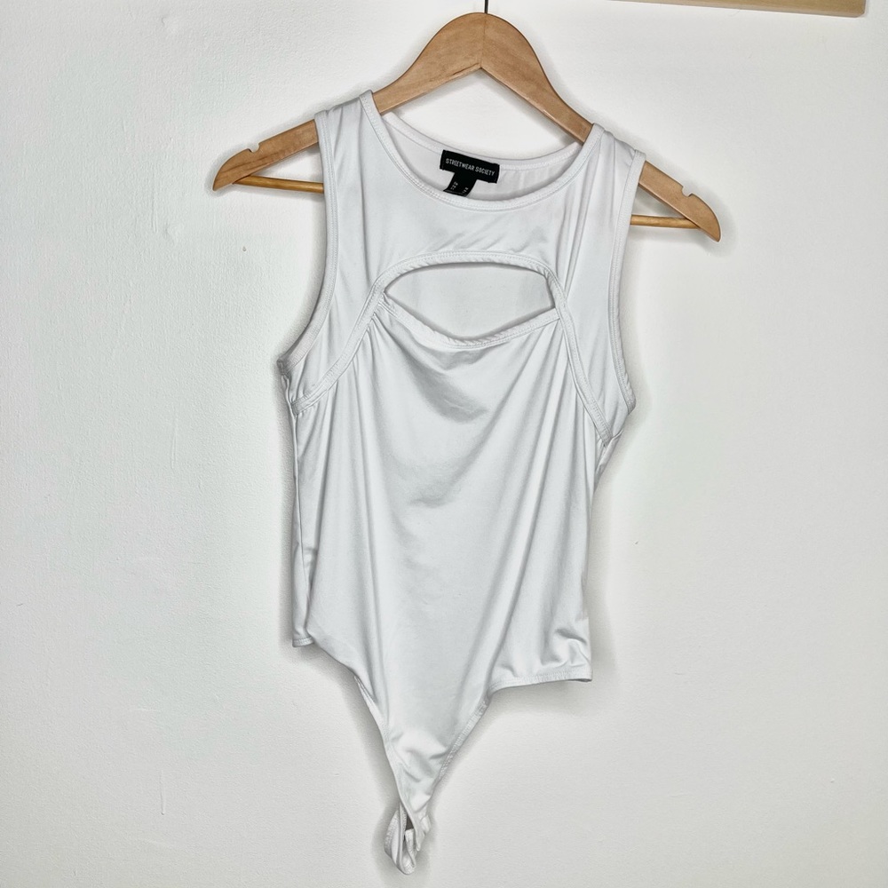 NWOT White Cutout Bodysuit